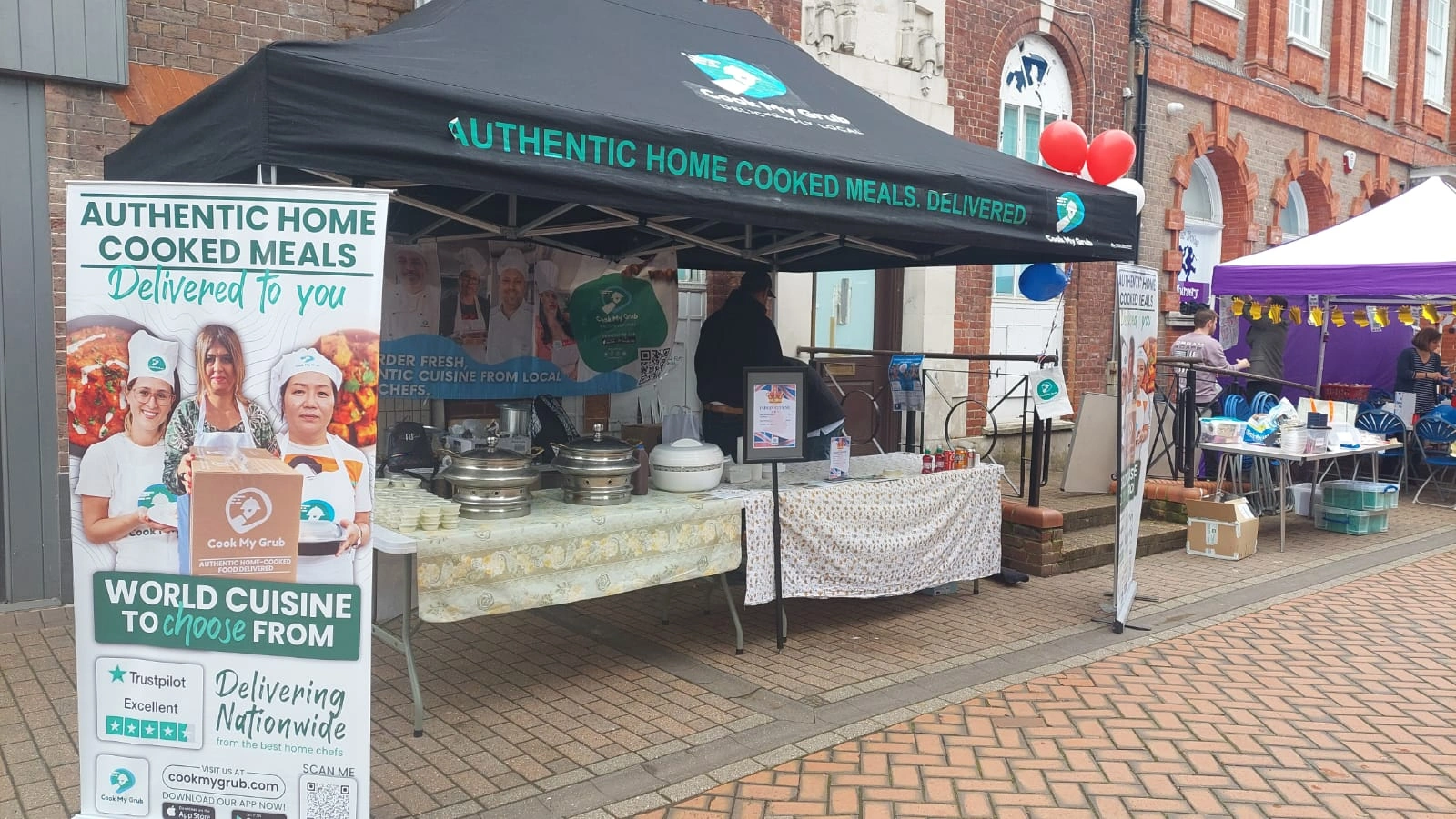 Orchid Community Services local food bank stall in Isleworth